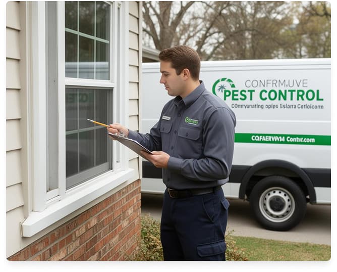 Pest control technician at work