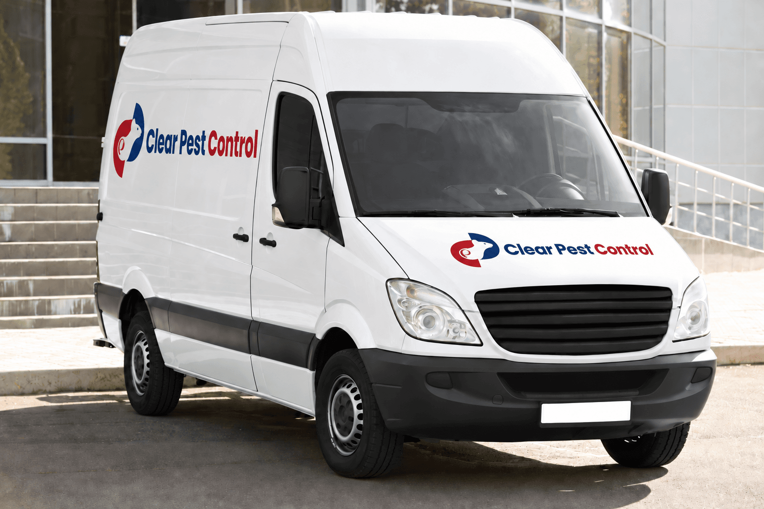 Clear Pest Control branded van